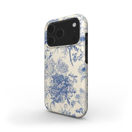 Blue Porcelain iPhone Case - Elegant & Durable